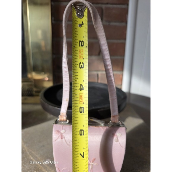 Vintage La Regale Pink Embroidered Purse Satin Clutch Evening Formal Balletcore - Picture 8 of 10